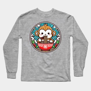 Monkey Ramen life Otaku Long Sleeve T-Shirt